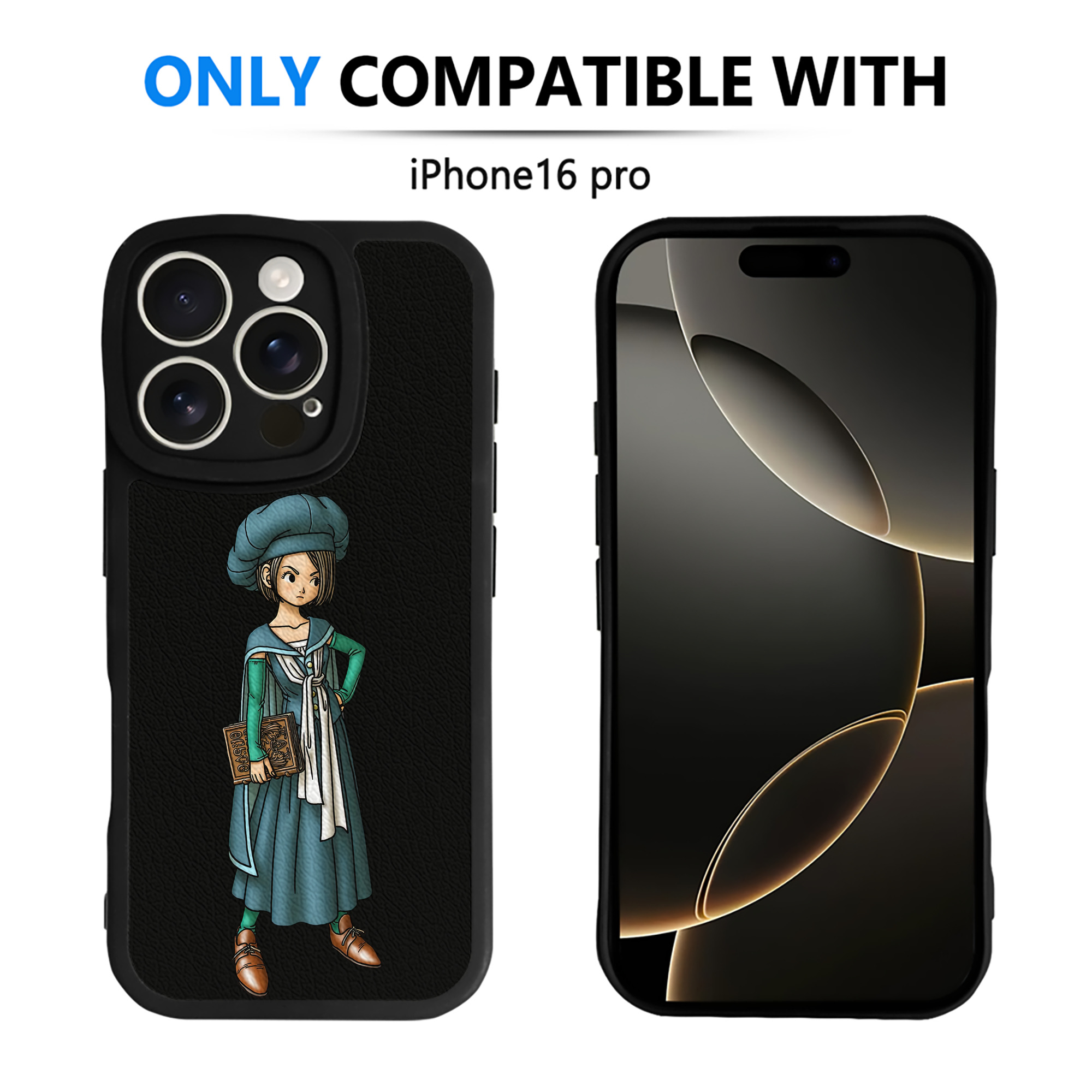 （画像用） ドラゴンクエスト Doragon Kuesuto Dragon Quest 【iPhone 16シリーズ対応】シリコンスマホケース（レザー調） 材質：シリコン